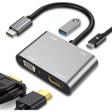 Adaptador Usb C Hdmi Vga Monitor, Concentrador Usb C La...