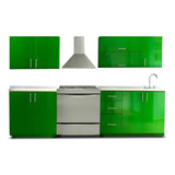 Cocina Integral Moderna Rochelle Derecha /estufa 2.80m Verde