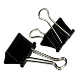 Clips Aprieta Papel Binder Sifap X 12 Manitos 25mm Caballito Color Negro