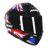 Capacete Para Moto  Integral Axxis  Draken  Black, Red E Blue Uk Gloss Tamanho 60 