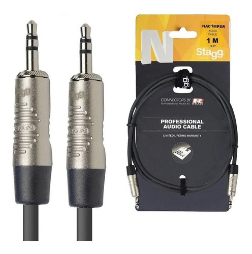 Cable Miniplug Estéreo De 1 Mt - Neutrik - Stagg Profesional