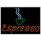 Letrero Led Neon Espresso Cafeteria Cafe Ancho 40cm Luminoso