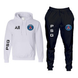 Conjunto Moletom Psg All 2cores Pp Ao Gg Pariz Futebol 