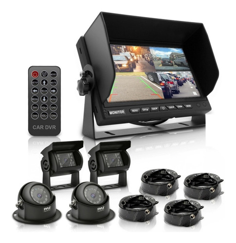 Kit Camion Pantalla 7 Pulgadas Pyle Mas 4 Camaras Dvr