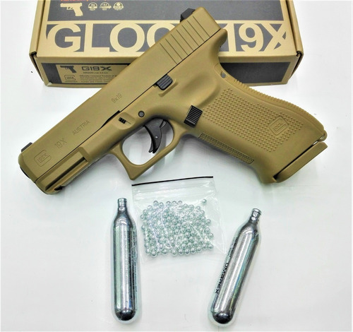 Pistola Umarex Glock 19x Co2 Aire 19tiros 4,5mm +co2+balines