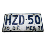 Placa De Auto Antigua Hzd 50