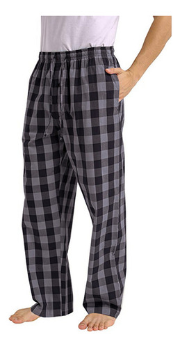 Pantalones De Pijama A Cuadros Deportivos Holgados Con Estam