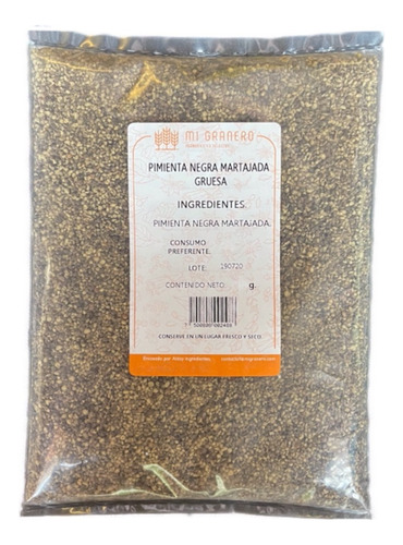 Pimienta Negra Martajada Gruesa 250 Gramos