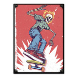 #671 - Cuadro Decorativo Vintage - Skate Poster No Chapa