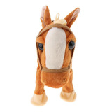 Caballo De Peluche Eléctrico Camina, Con Una Correa,