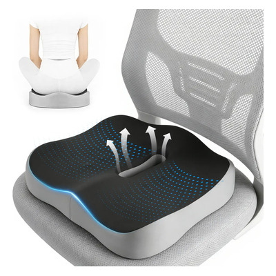 Cojíns De Gel Asiento Ergonomico Para Sillas Auto De Oficina Negro