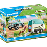 Playmobil 70511 Jeep Con Remolque Para Caballos Y Ponys