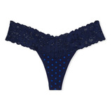 Calcinha Victorias Secret Fio Dental Lace Waist Thong Pty