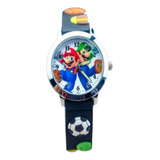 Reloj Super Mario Bros Para Niños Y Niñas Negro Juguete Full