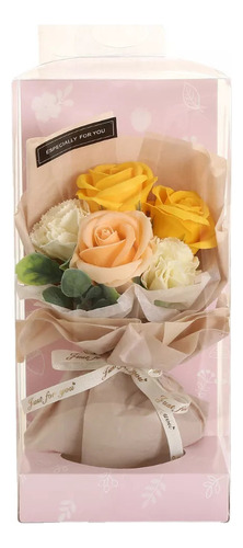 Caja De Regalo Con Forma De Ramo De Flores, Jabón De Rosas,