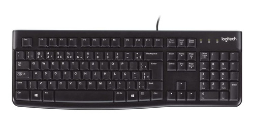 Teclado Usb Logitech K120 Resistente À Respingos Abnt2