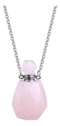 Collar En Forma De Botella De Perfume De Cristal Natural U C