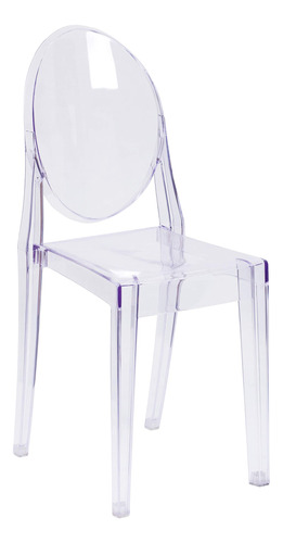Flash Furniture Silla Apilable Cristalina Transparente