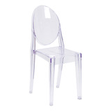 Flash Furniture Silla Apilable Cristalina Transparente