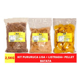 Kit Pururuca Listrada 1kg + Lisa 1kg + Batata 500g P/ Fritar