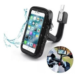 Soporte Base Celular Espejo Moto Protector Impermeable Agua