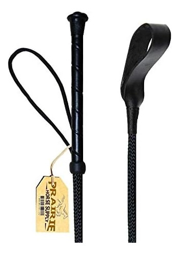 Riding Crop For Horse Fiberglass Shaft With Leather Doubl Ac