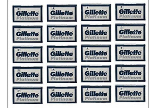 100 Navajas Doble Filo Gillette Platinum