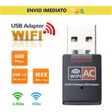 Adaptador Wifi Usb Dual Band Rede Sem Fio 2g 5g 600mb