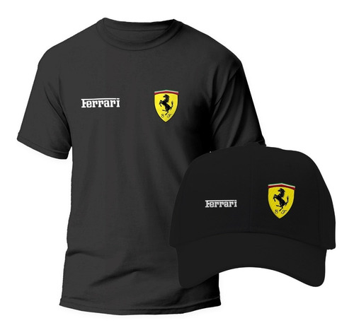 Combo Camiseta Y Gorra Personalizada Ferrari Team