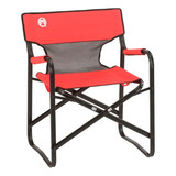 Silla Director Coleman Sillon Plegable Acero Resistente 136k Color Rojo