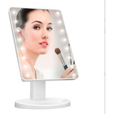 Espejo Maquillaje Luz Led Facial Cuadrado Recargable