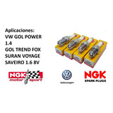 Kit 4 Bujias Ngk Gnc Vw Fox Gol Trend Suran Saveiro Voyage 