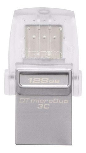 Pendrive Kingston Dt Microduo 3c Dtduo3c 128gb 3.1 Prata