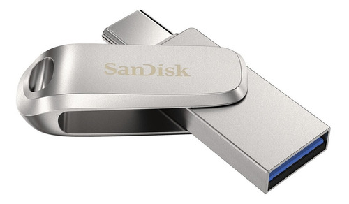 Memória Usb Tipo C Sandisk Ultra Dual Drive Luxe Otg De 128 Gb