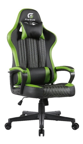 Cadeira Gamer Fortrek Vickers Preta/verde - Vickers Pt/vd