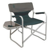 Coleman Outpost Elite Deck Chair With Side Table, Les Green