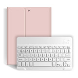 Funda Rosada C/teclado Bluetooth  Para iPad 10.2  (7a/8a/9a)