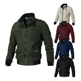 Chaqueta Rompevientos Casual Tipo Bombardero Para Hombre, Ab