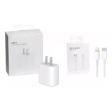 Cargador Cabezal Carga Rapida P/ Apple iPhone 20w + Cable C