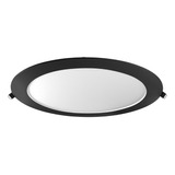 Panel Led 18w Negro Embutir Redondo Luz Neutra Macroled