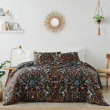 Sweet Jojo Designs Boho Bohemian Farmhouse Negro Y Naranja J