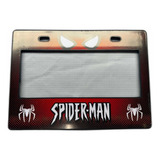 Portaplaca Para Moto Spiderman Rojo Premium 22.5 X 16.3cm