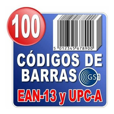 100 Códigos De Barras Ean Y Upc Universal Gs1 Garantizado