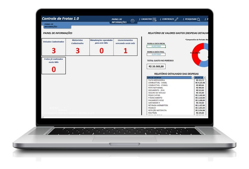 Controle De Frotas Para Transportadoras (excel)