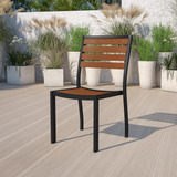 Flash Furniture Lark Silla Lateral Apilable Al Aire Libre Co
