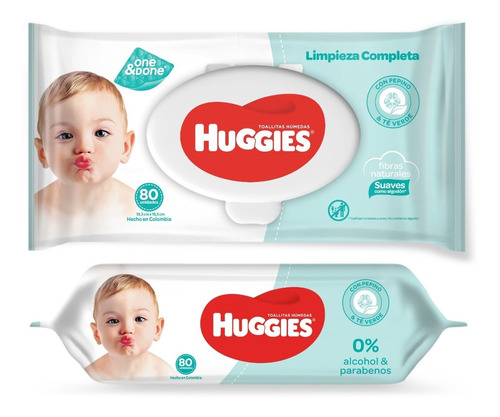 Toallitas Humedas 12 Bolsas 80 Unid. Con Tapa Huggies Pepino