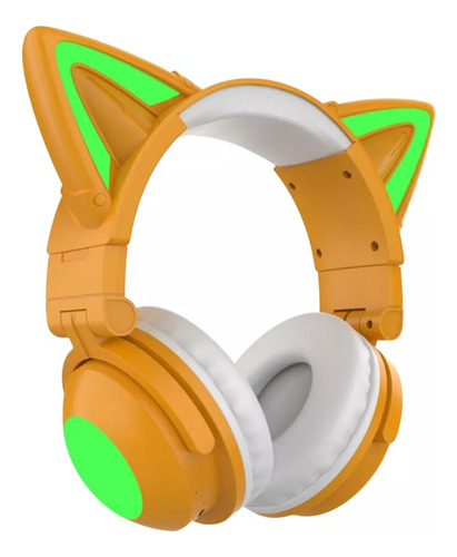 ,, Audífonos Plegables Con Forma De Oreja De Gato, Led,