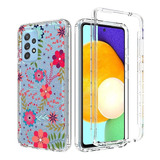 Funda Para Samsung Galaxy A52 5g/4g- Transparente Con Flo...