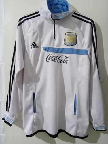 Buzo Retro Argentina. Blanco, Talle S