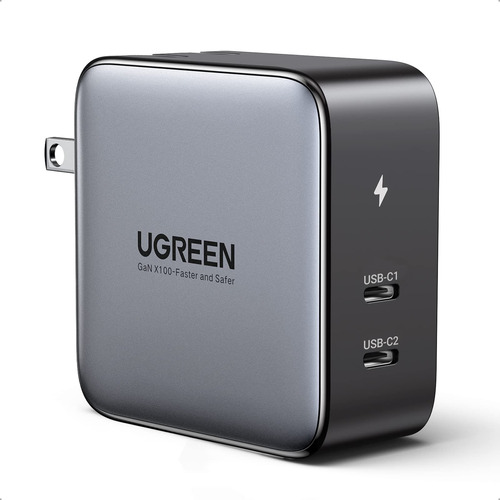 Cargador Usb C 100w Con 2 Puertos Para Dispositivos Móviles